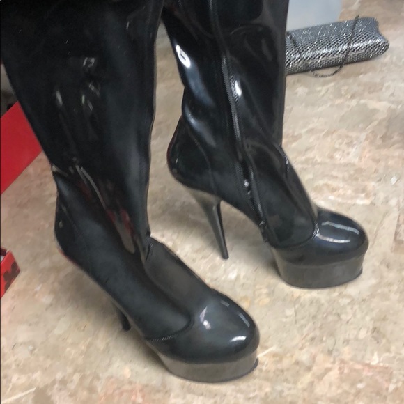pleaser chap boots